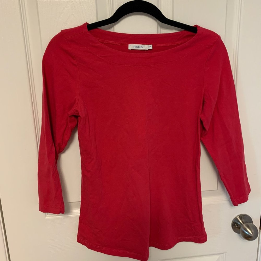 Fucsia Pink Three-Quarter Sleeve
